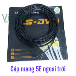 Cáp mạng viethan Cat5 PE UTP, vỏ PE cứng sử dụng ngoài trời
