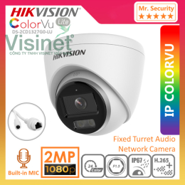 Camera IP Dome Colorvu 2MP HIKVISION DS-2CD1327G0-LU